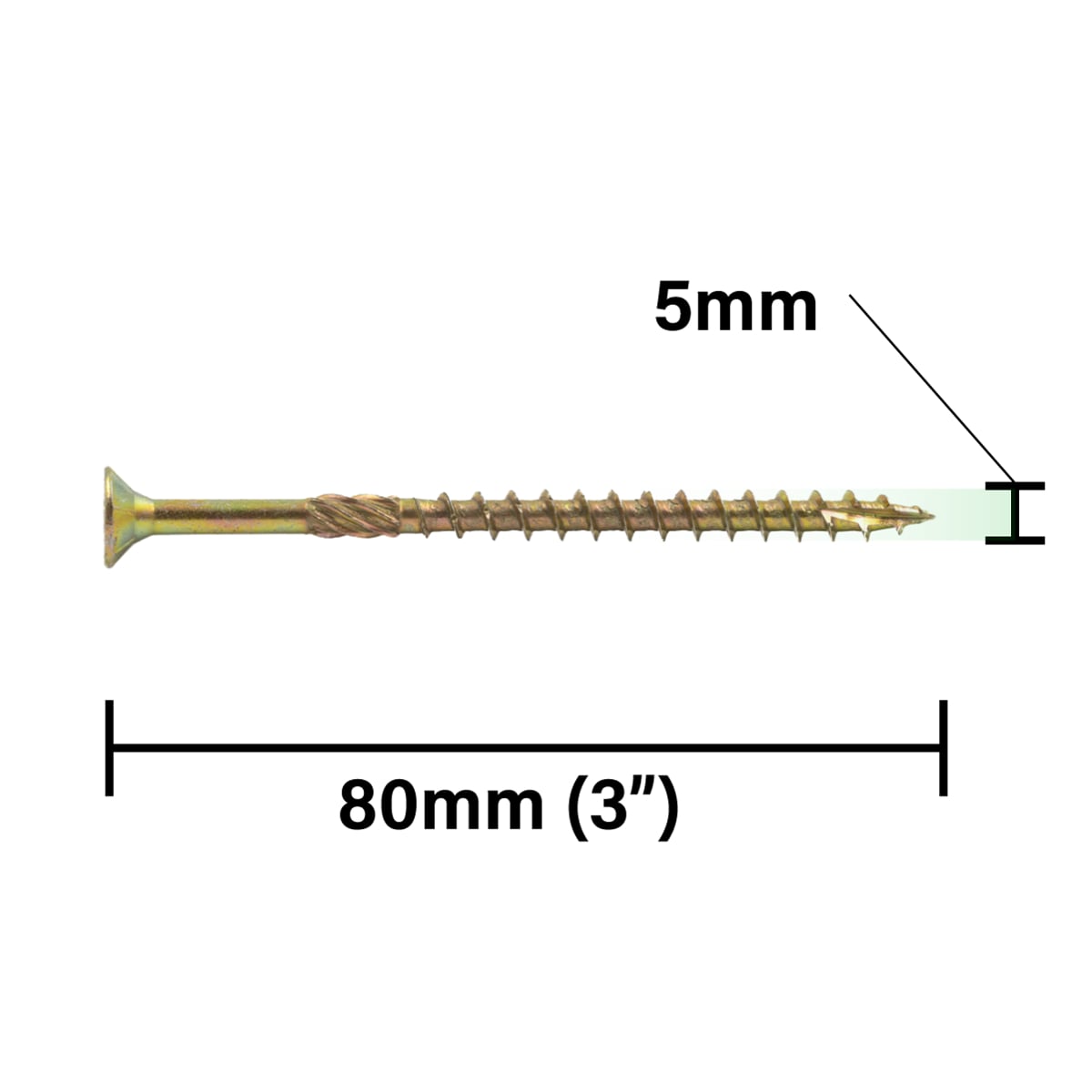 Rikä MPSRX024 5.0 x 80mm RX High Performance CSK Pozi Multi Purpose Screw 400pk
